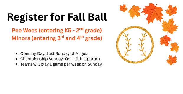 Register for Fall Ball 2025